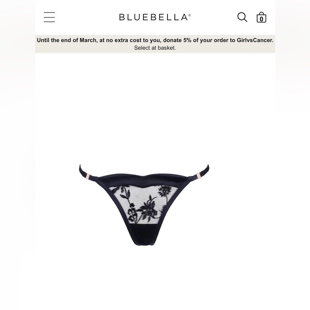 Bluebella Black Lace Panties XXL